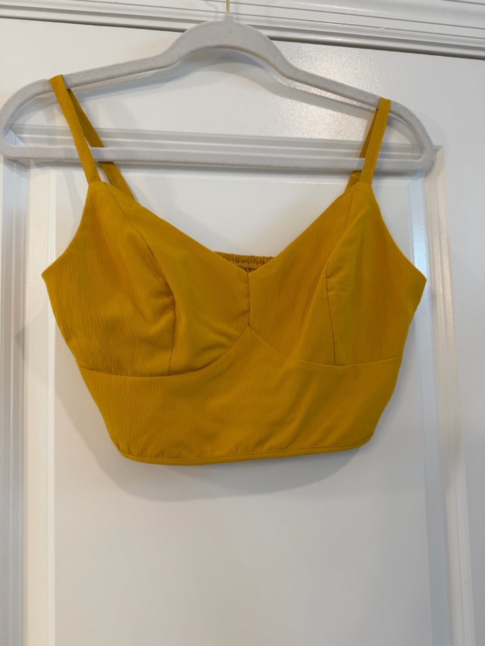 High-Waist Wide Leg Pants Set - Yellow- SMALL - Picture 3 of 7